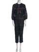 Apiece Apart Plaid Print Crew Neck Jumpsuit