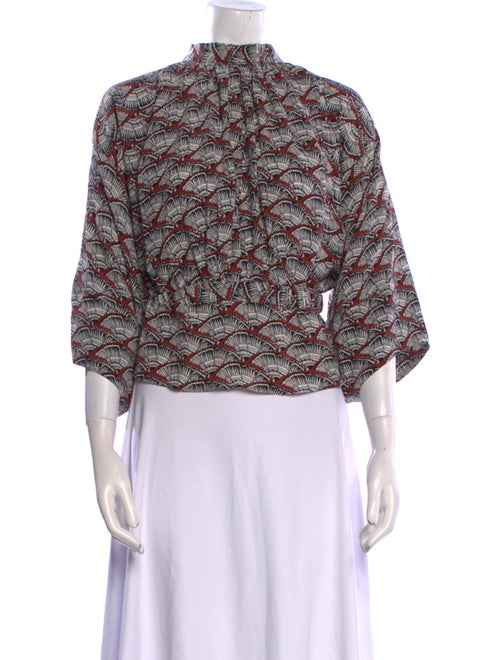 Apiece Apart Silk Printed Blouse