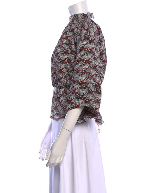 Apiece Apart Silk Printed Blouse