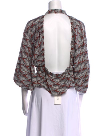 Apiece Apart Silk Printed Blouse