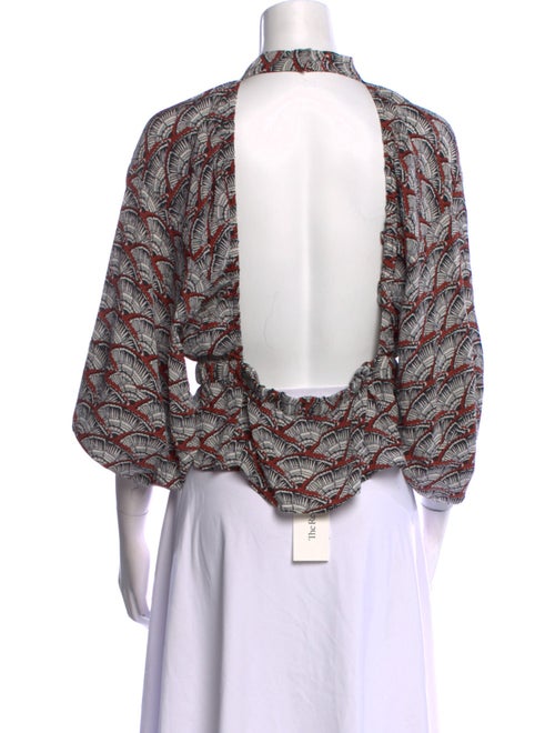 Apiece Apart Silk Printed Blouse