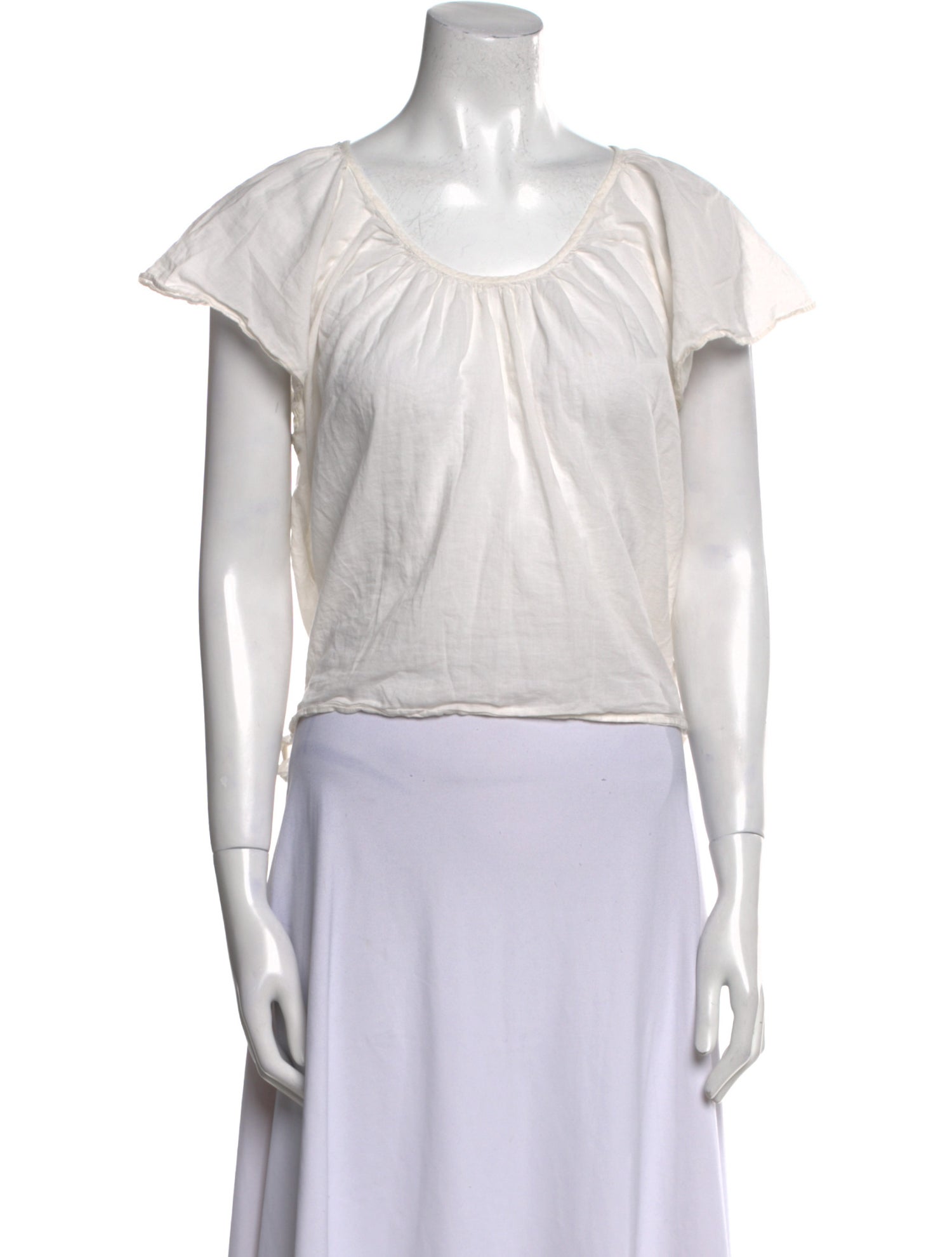 Apiece Apart Scoop Neck Short Sleeve Crop Top