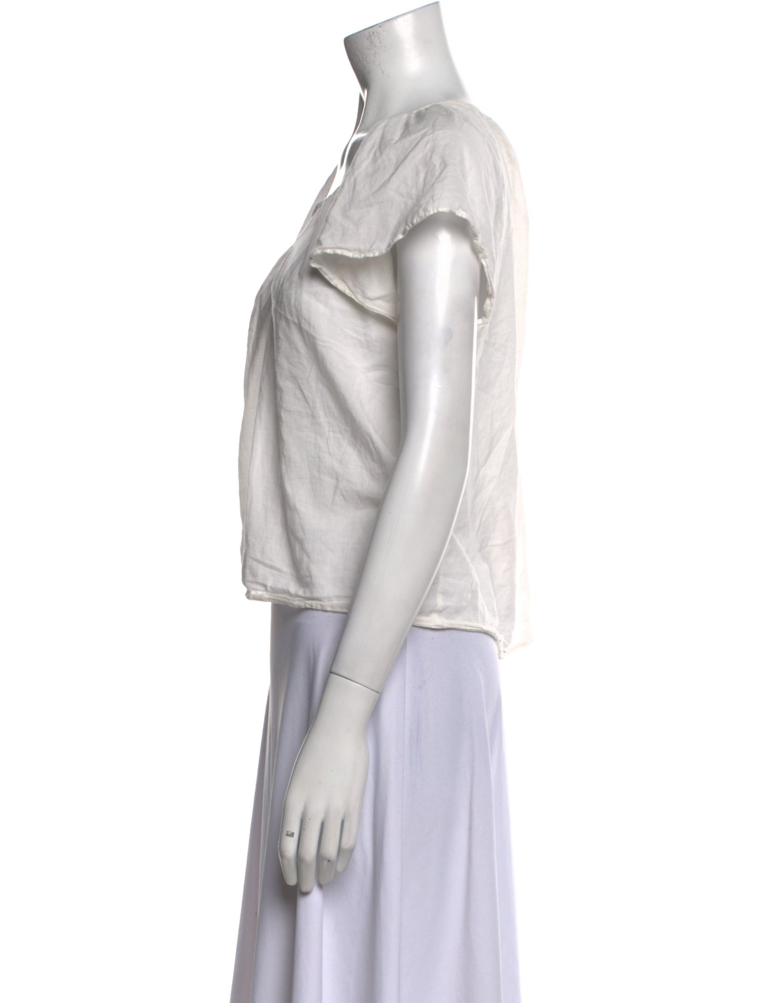 Apiece Apart Scoop Neck Short Sleeve Crop Top