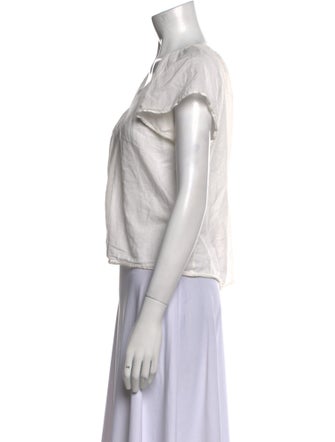 Apiece Apart Scoop Neck Short Sleeve Crop Top