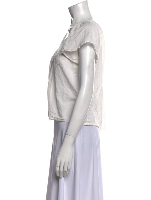 Apiece Apart Scoop Neck Short Sleeve Crop Top