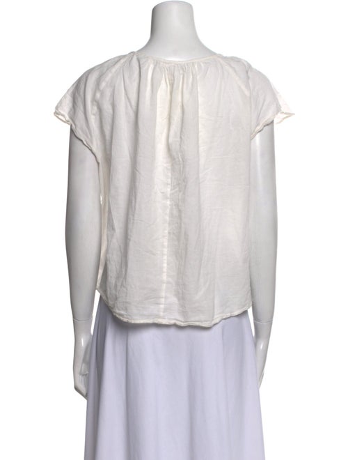 Apiece Apart Scoop Neck Short Sleeve Crop Top