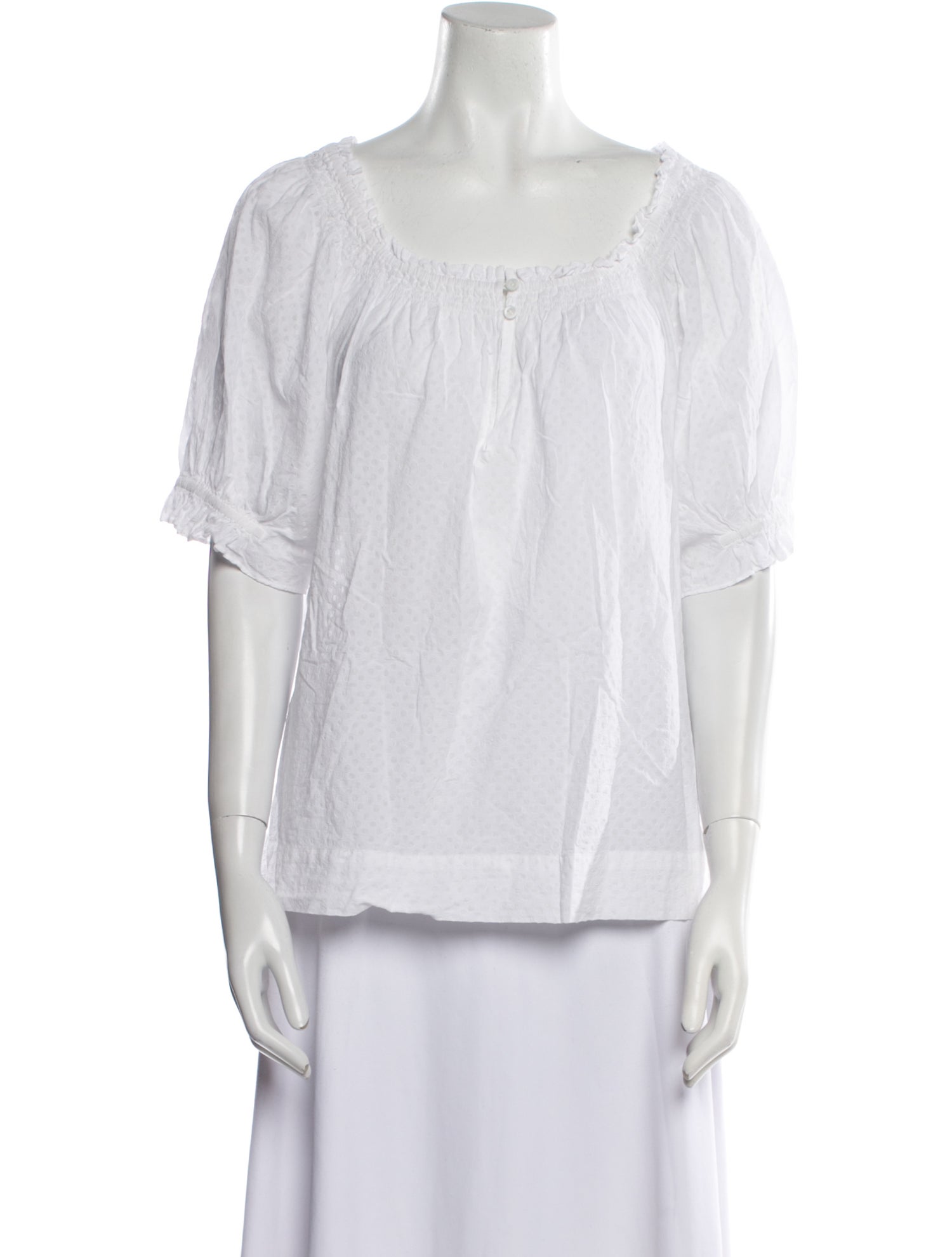 Apiece Apart Scoop Neck Short Sleeve Blouse