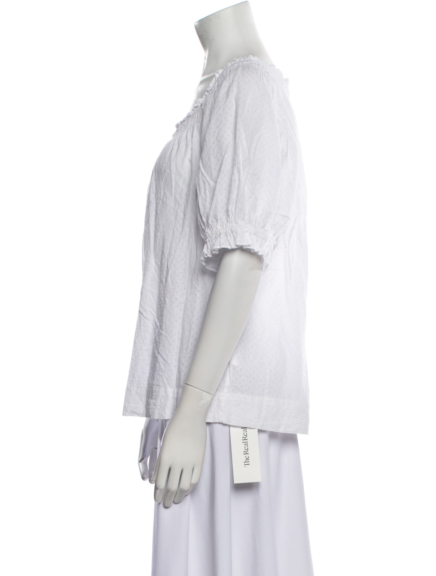 Apiece Apart Scoop Neck Short Sleeve Blouse