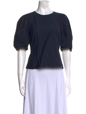 Apiece Apart Crew Neck Short Sleeve Crop Top