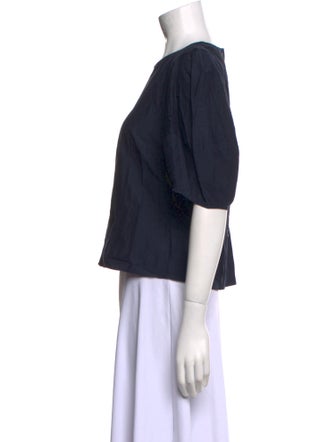 Apiece Apart Crew Neck Short Sleeve Crop Top