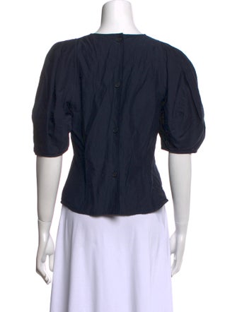 Apiece Apart Crew Neck Short Sleeve Crop Top