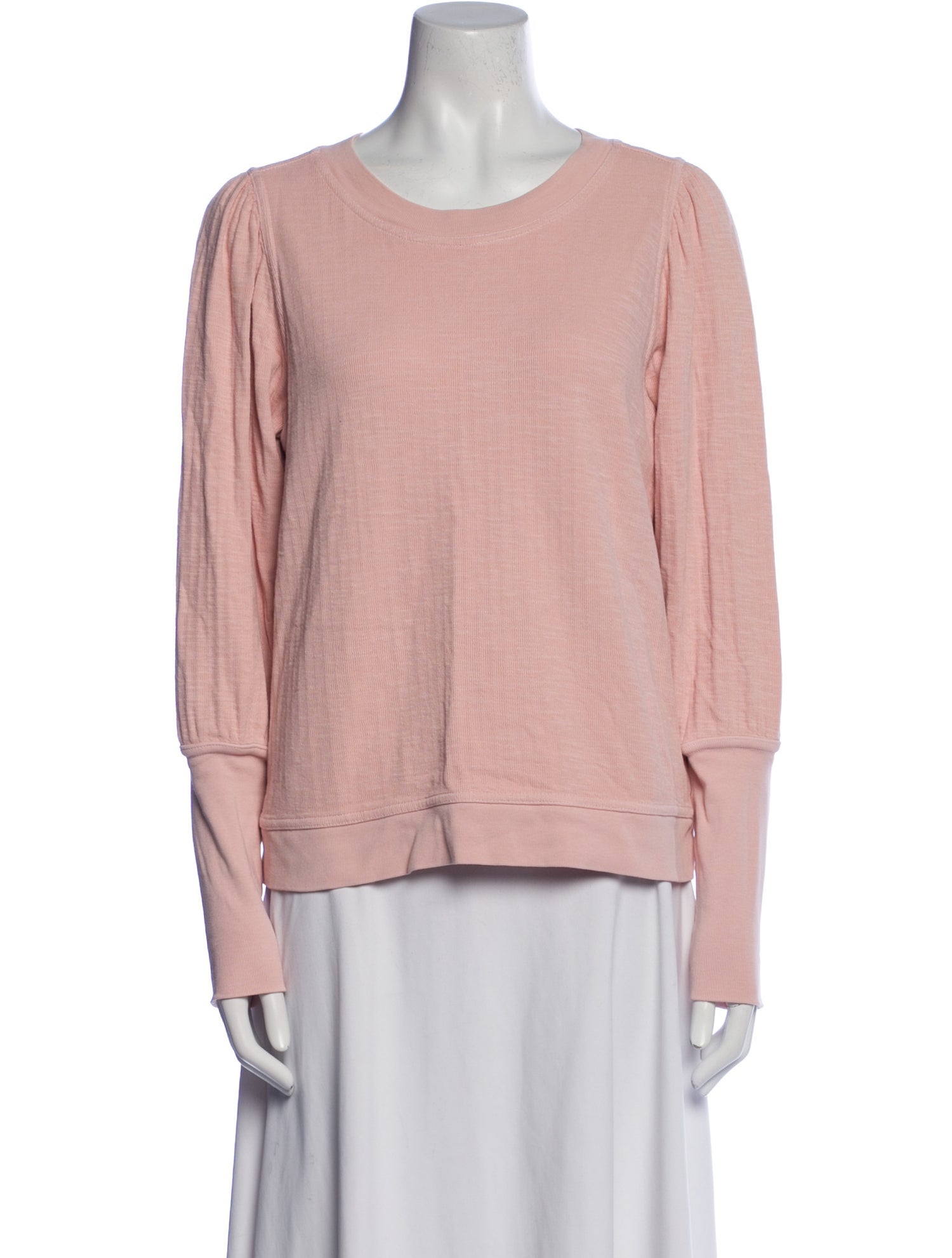 Apiece Apart Scoop Neck Long Sleeve Sweatshirt