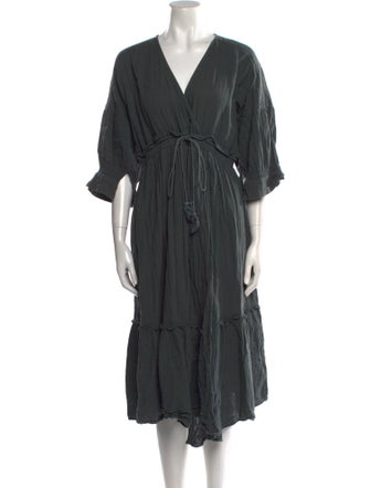 Apiece Apart V-Neck Midi Length Dress