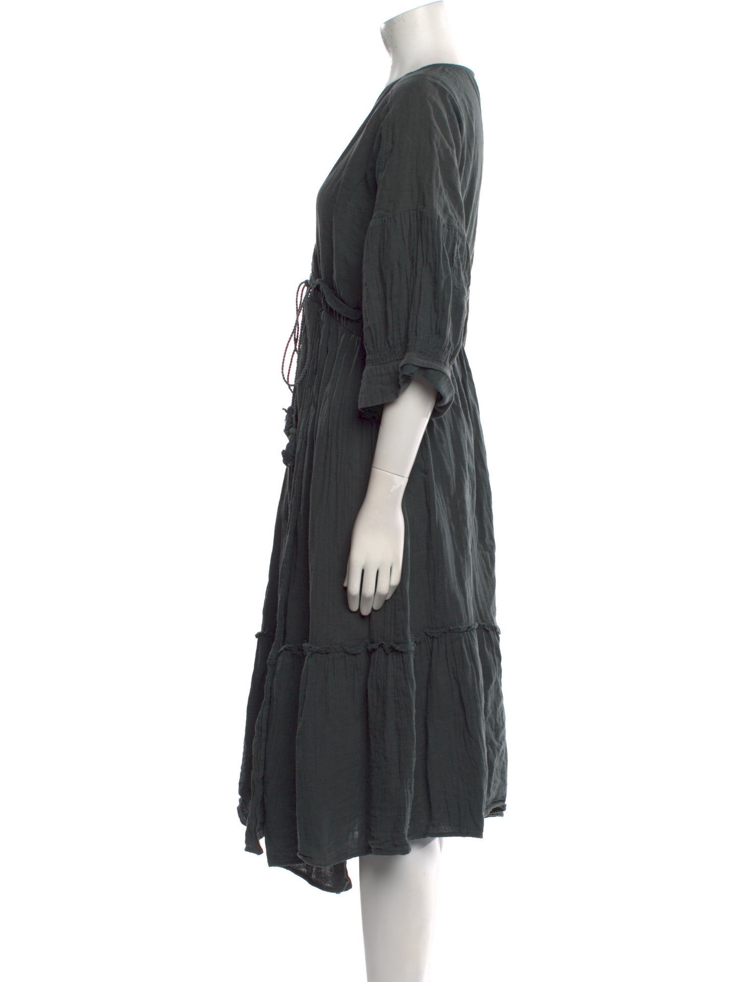 Apiece Apart V-Neck Midi Length Dress