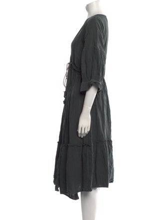 Apiece Apart V-Neck Midi Length Dress