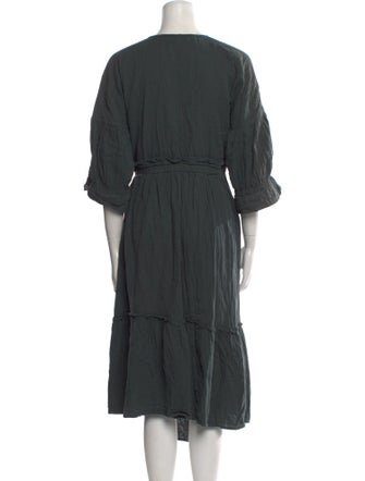 Apiece Apart V-Neck Midi Length Dress