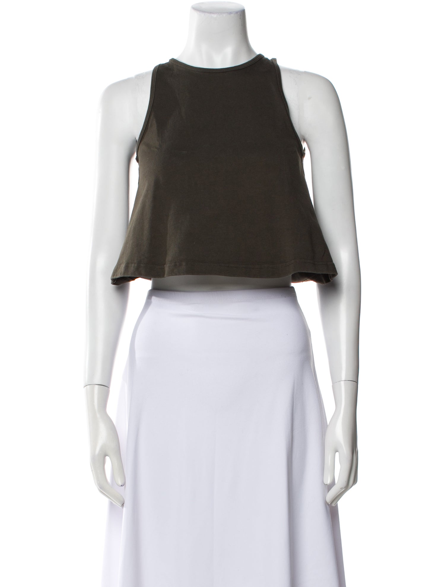 Apiece Apart Crew Neck Sleeveless Crop Top