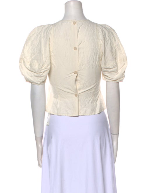 Apiece Apart Crew Neck Short Sleeve Crop Top