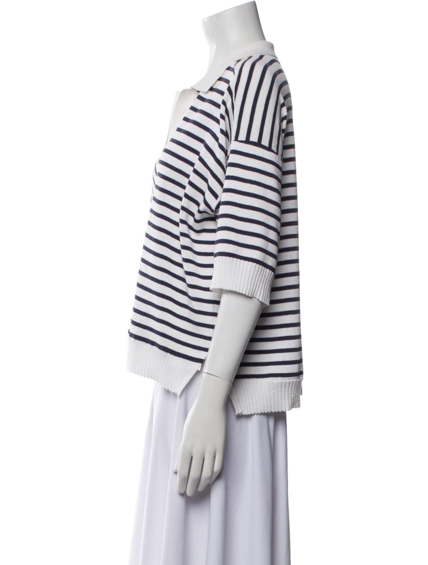 Apiece Apart Striped V-Neck Sweater