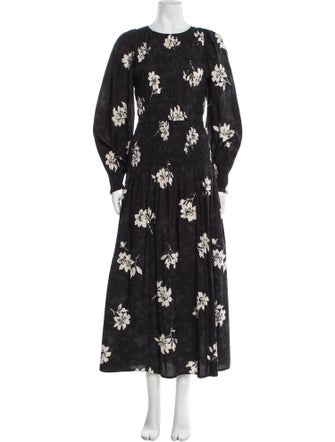 Apiece Apart Floral Print Long Dress