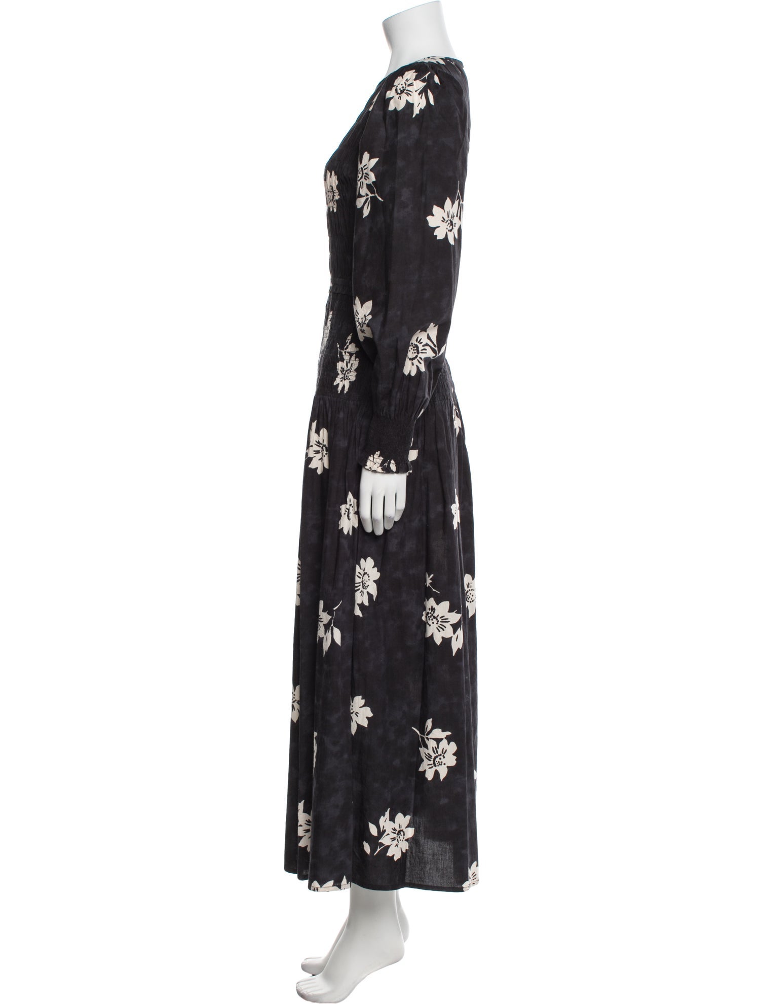 Apiece Apart Floral Print Long Dress