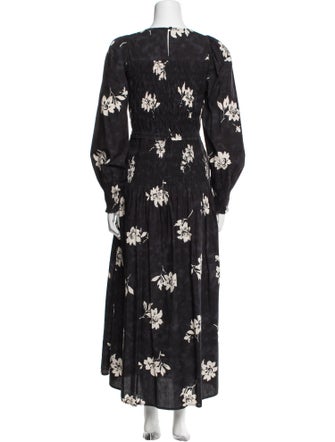 Apiece Apart Floral Print Long Dress
