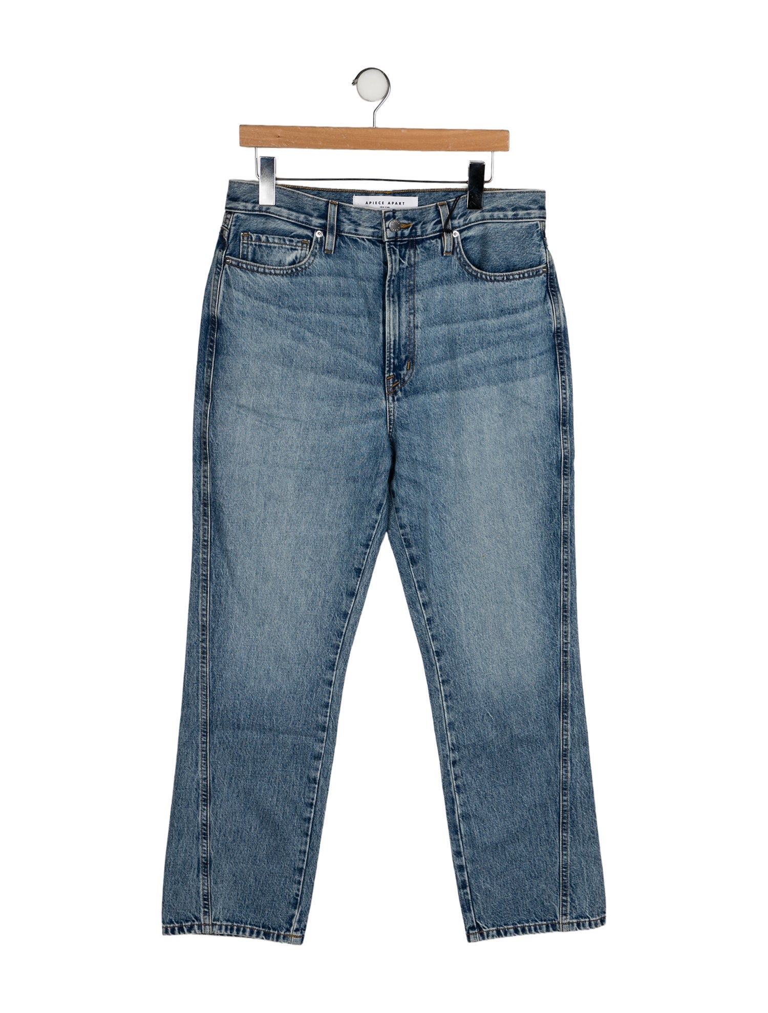 Apiece Apart High-Rise Straight Leg Jeans