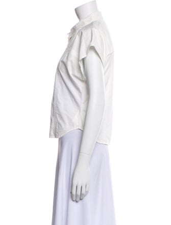 Apiece Apart Short Sleeve Button-Up Top