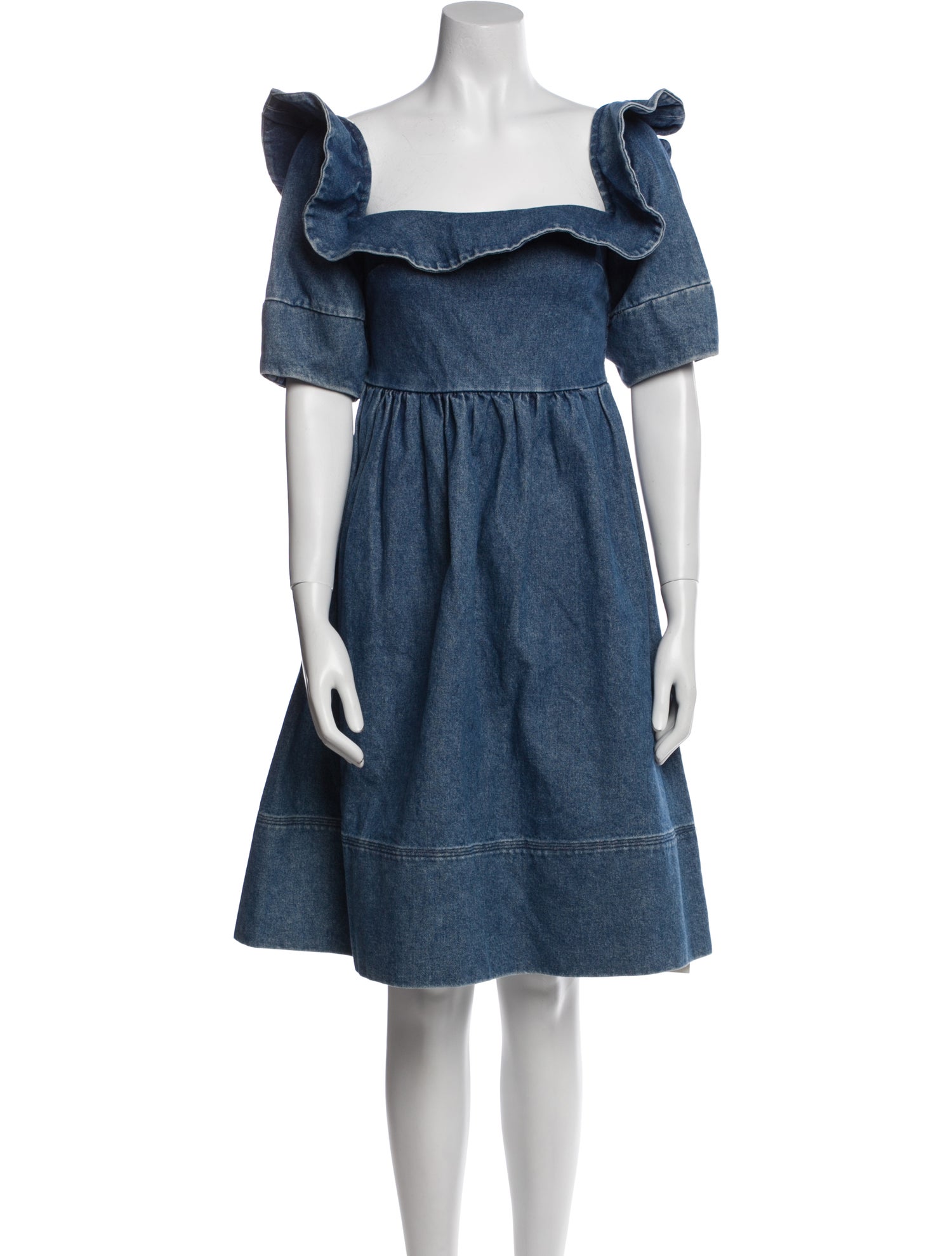 Apiece Apart Square Neckline Knee-Length Dress w/ Tags