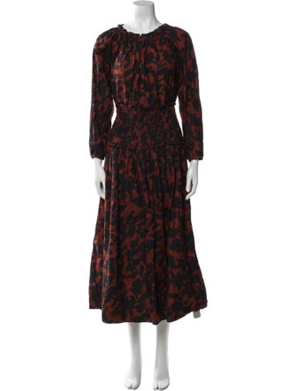 Apiece Apart Floral Print Long Dress