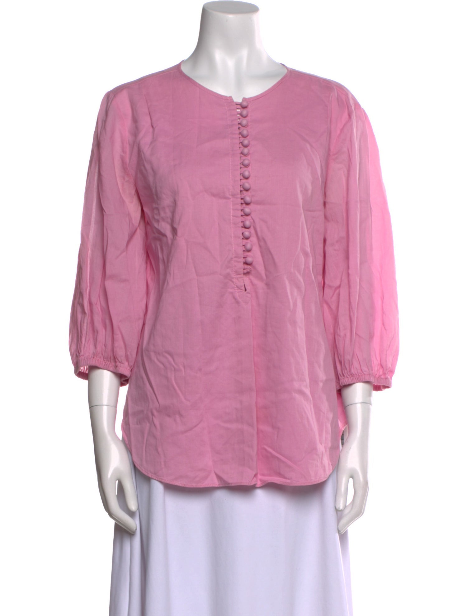Apiece Apart V-Neck Three-Quarter Sleeve Blouse