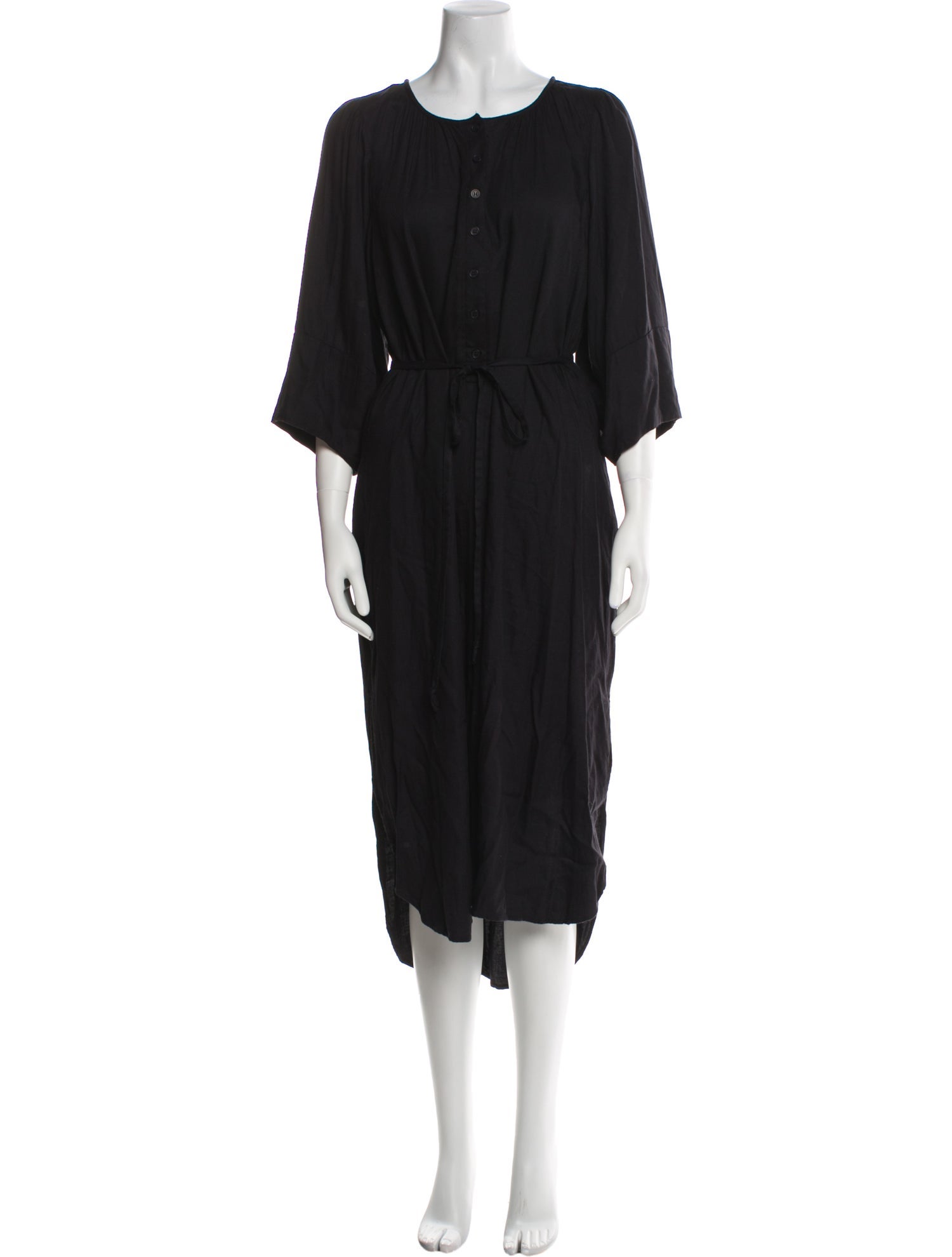 Apiece Apart Scoop Neck Midi Length Dress