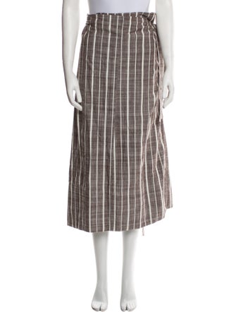 Apiece Apart Striped Midi Length Skirt