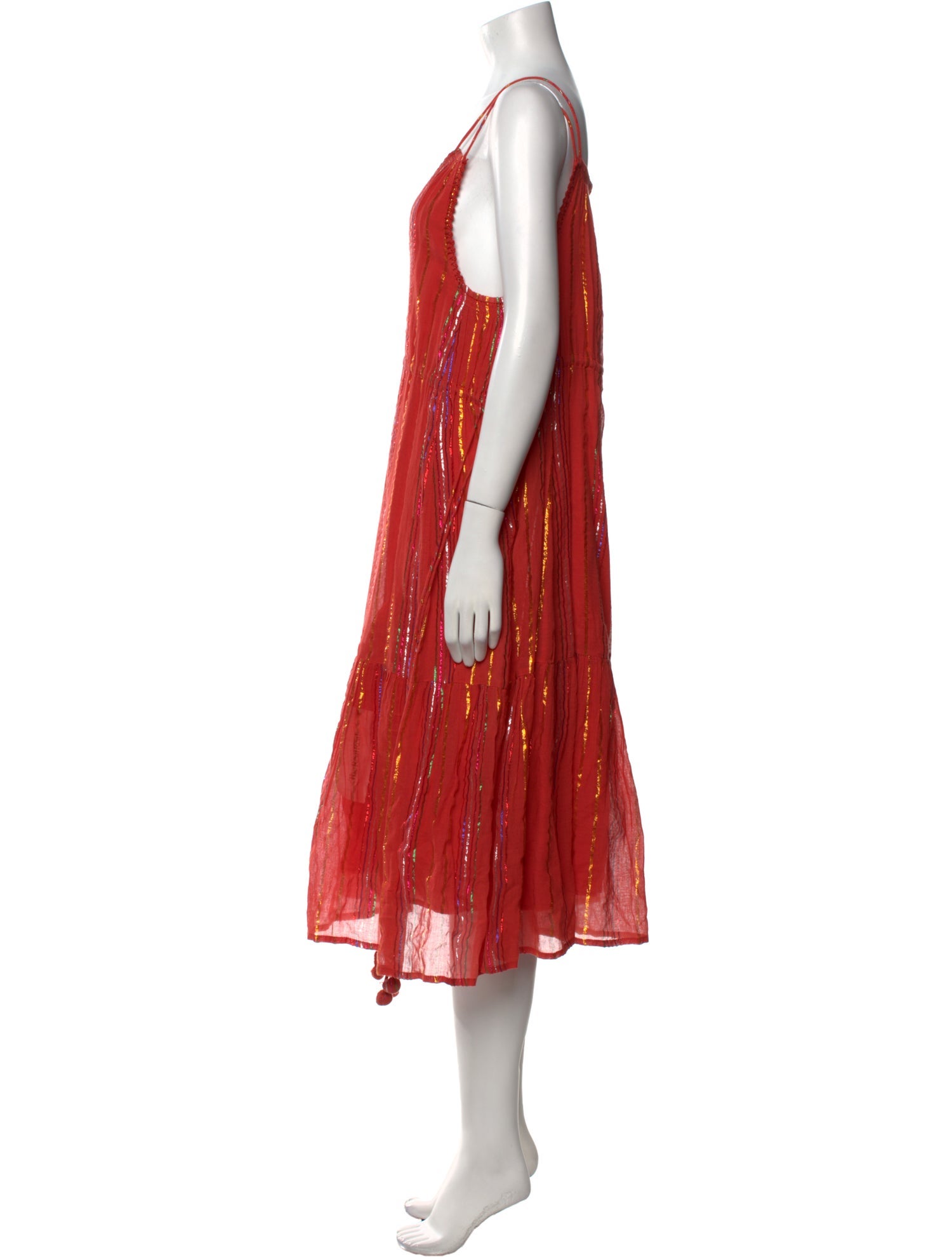 Apiece Apart Striped Midi Length Dress