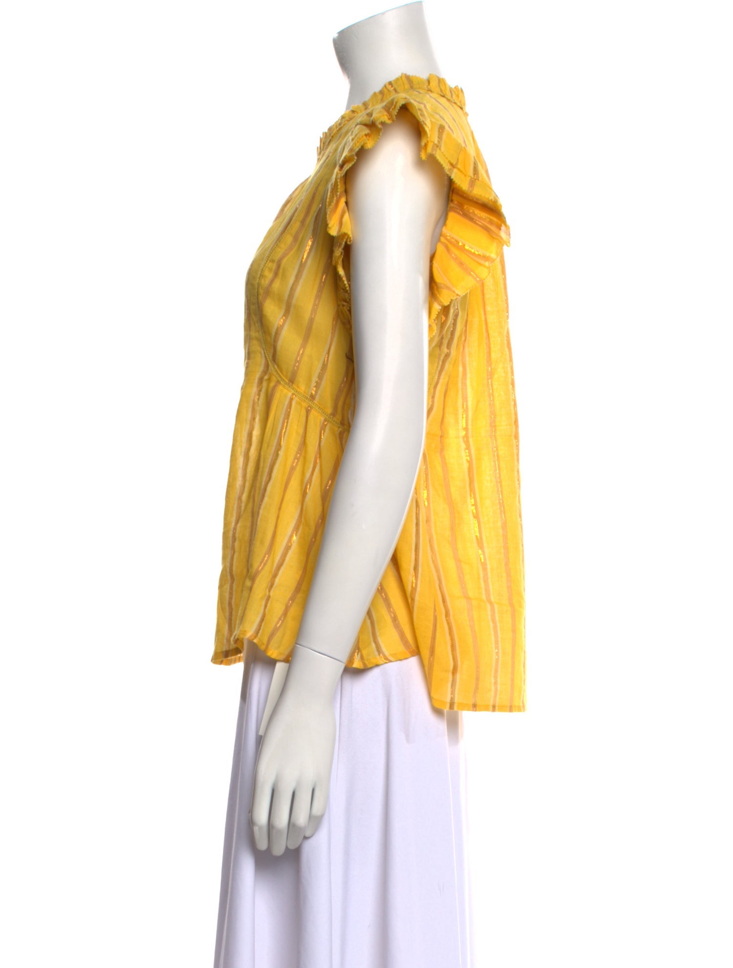 Apiece Apart Striped Crew Neck Polo