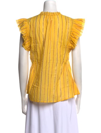 Apiece Apart Striped Crew Neck Polo