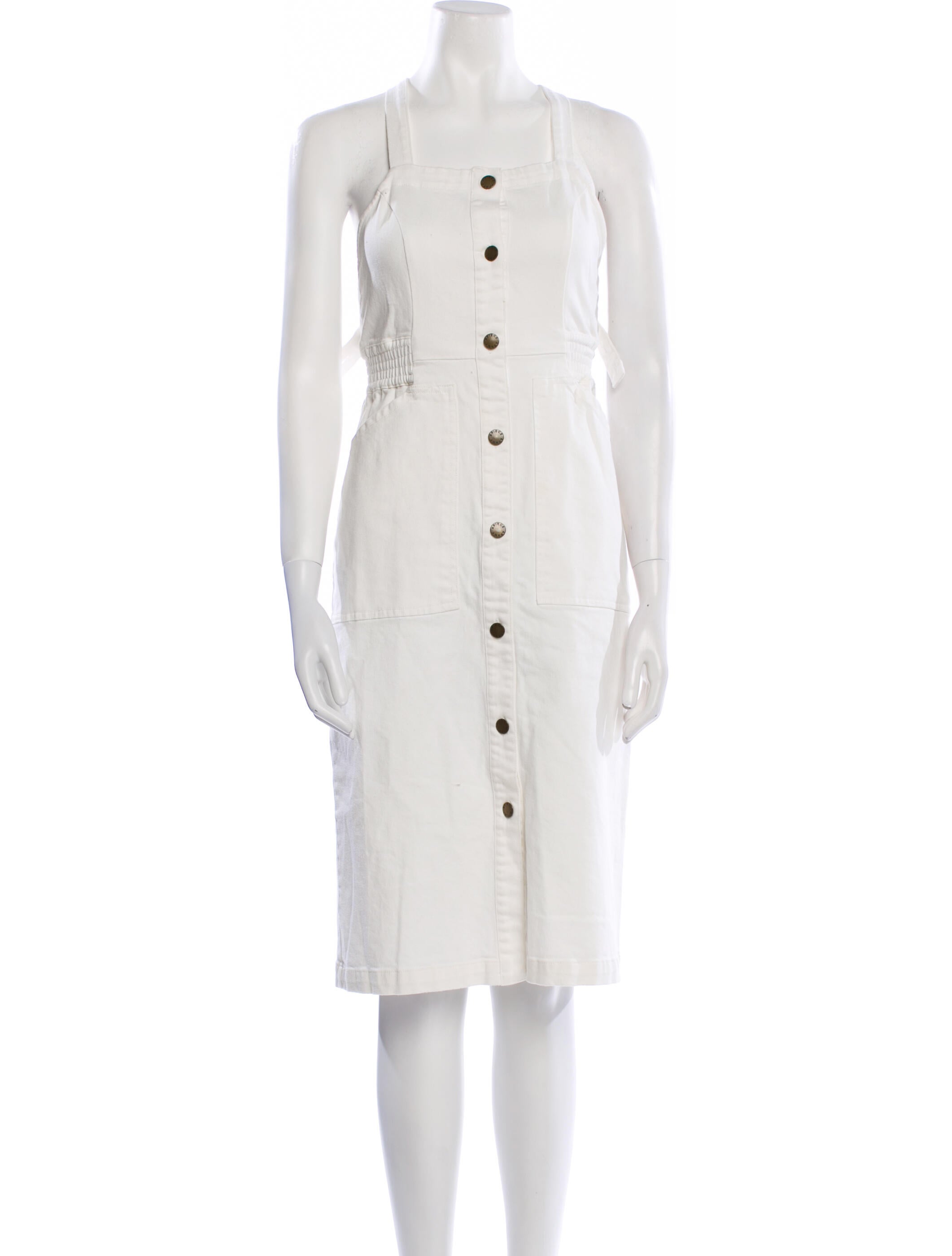 Apiece Apart Square Neckline Midi Length Dress