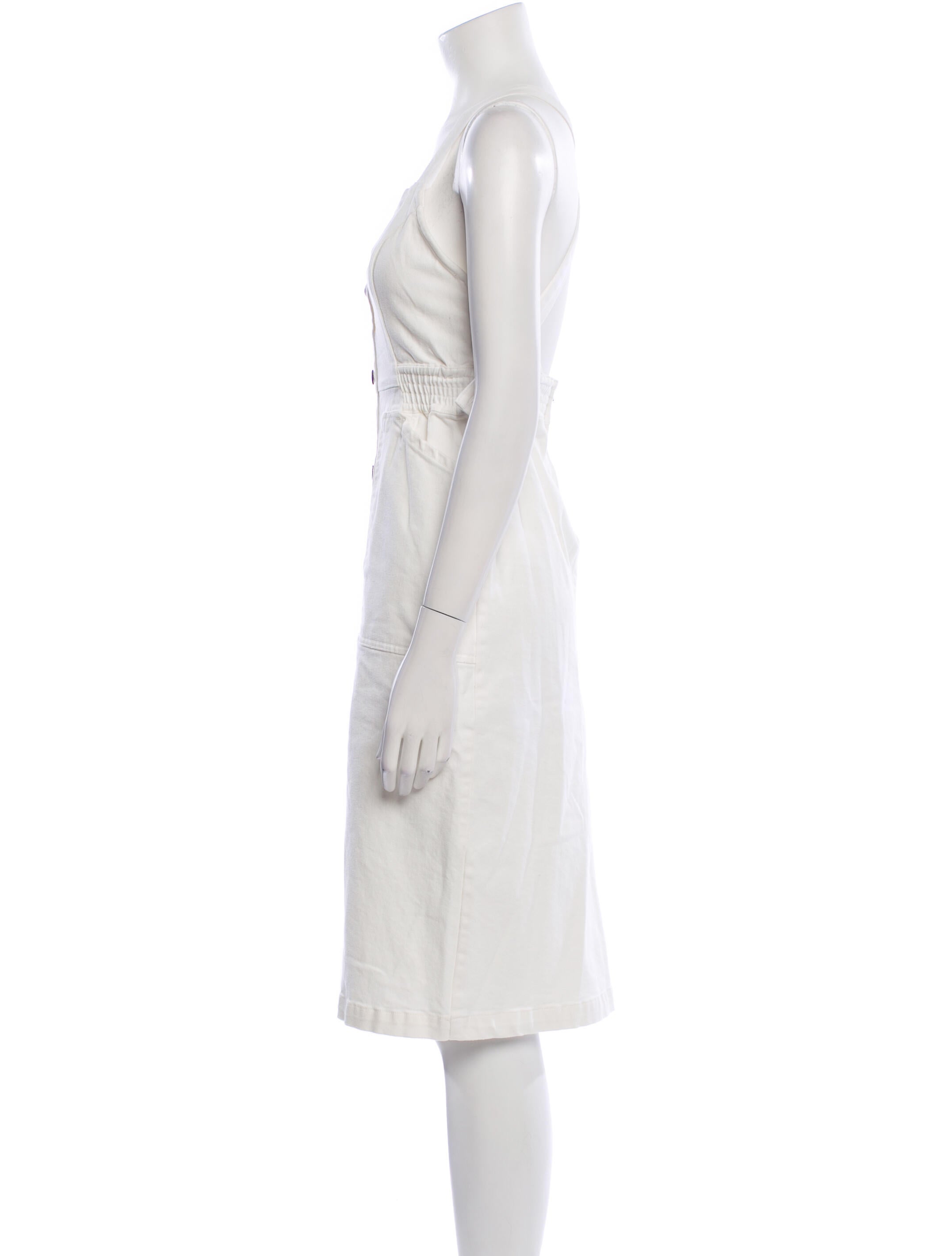 Apiece Apart Square Neckline Midi Length Dress