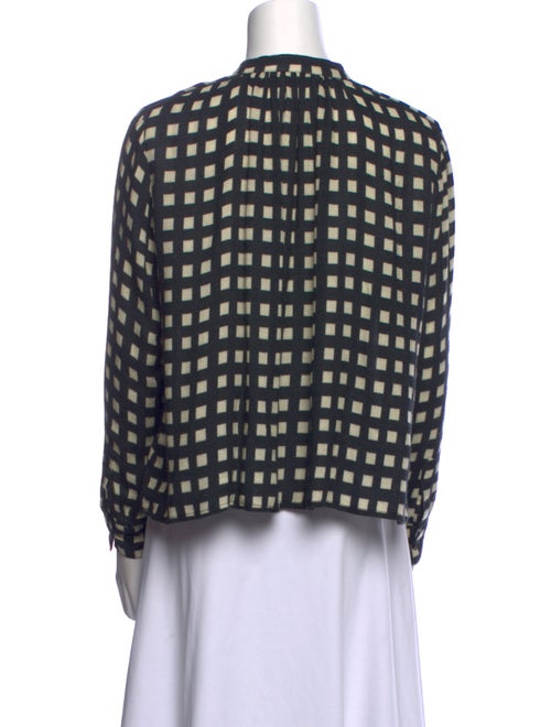 Apiece Apart Wool Plaid Print Blouse