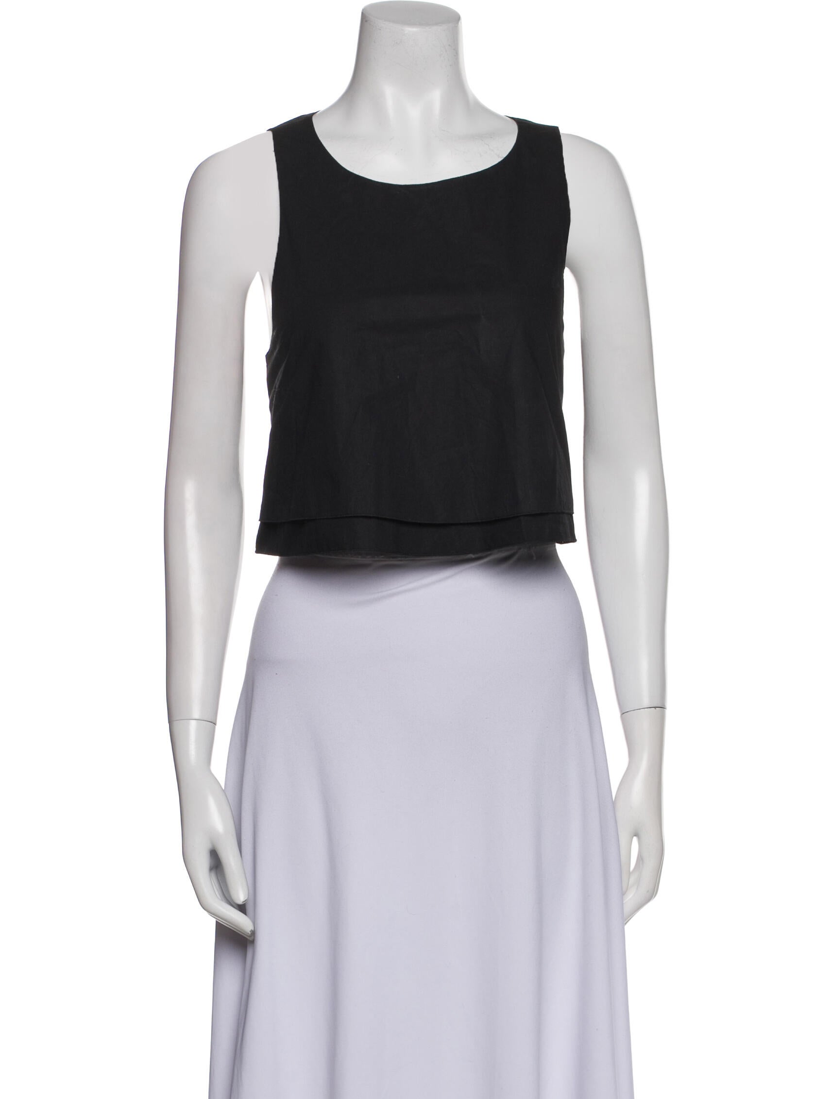 Apiece Apart Scoop Neck Sleeveless Crop Top