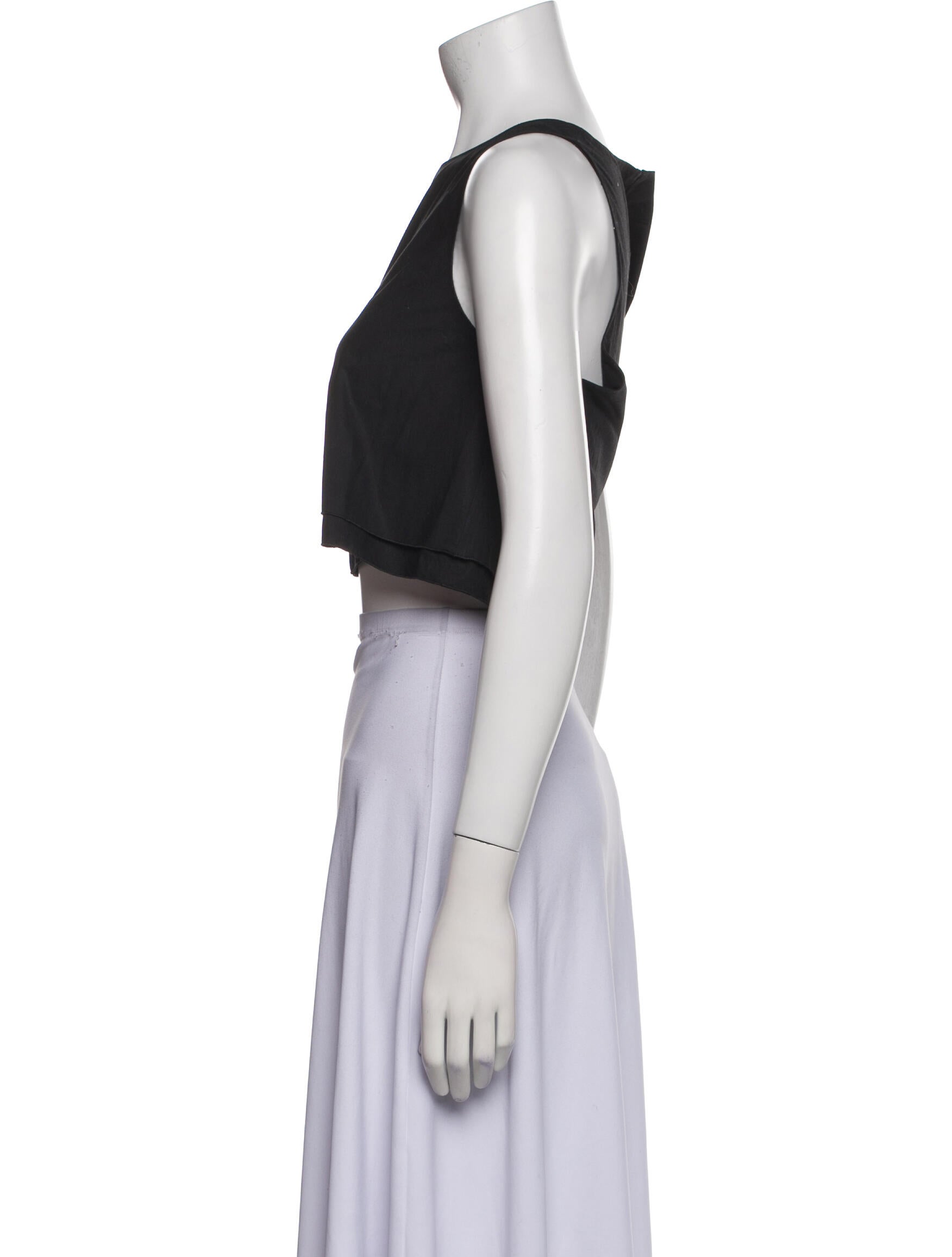 Apiece Apart Scoop Neck Sleeveless Crop Top