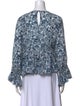 Apiece Apart Floral Print Bateau Neckline Blouse