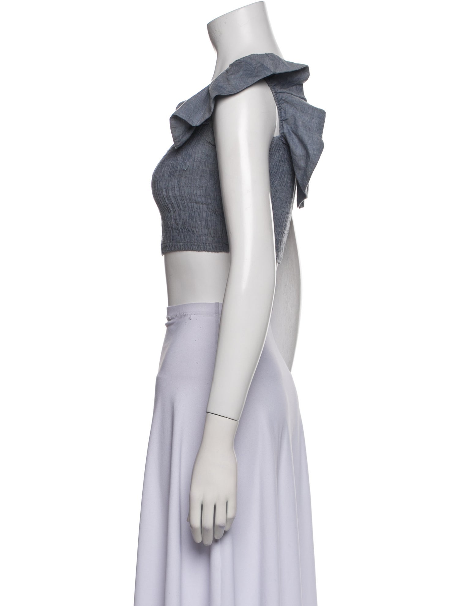 Apiece Apart Square Neckline Short Sleeve Crop Top