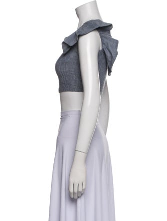 Apiece Apart Square Neckline Short Sleeve Crop Top