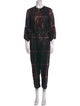 Apiece Apart Plaid Print Crew Neck Jumpsuit
