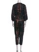 Apiece Apart Plaid Print Crew Neck Jumpsuit
