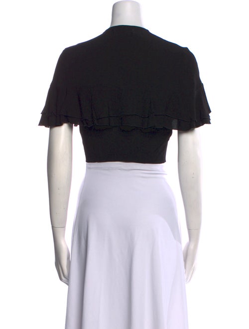 Apiece Apart V-Neck Short Sleeve Crop Top