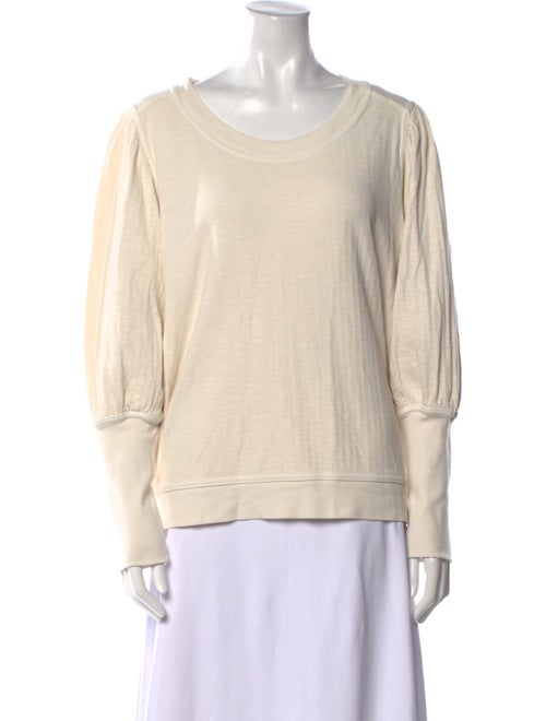 Apiece Apart Scoop Neck Long Sleeve Sweatshirt