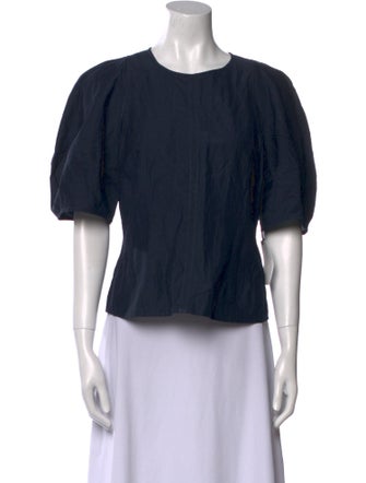 Apiece Apart Crew Neck Short Sleeve Crop Top