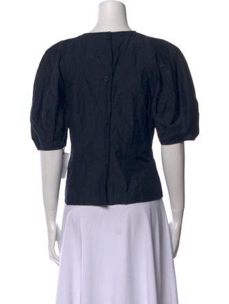 Apiece Apart Crew Neck Short Sleeve Crop Top